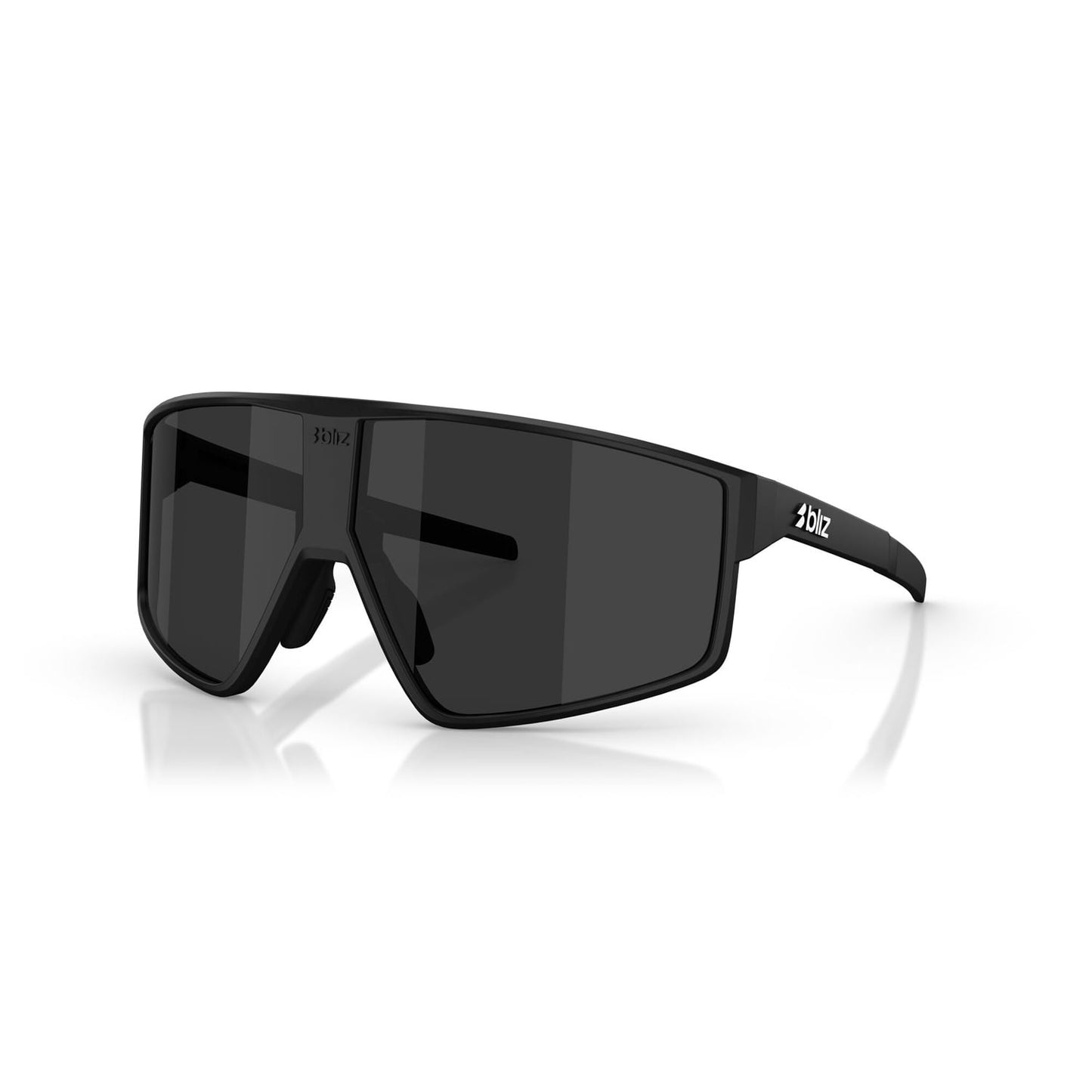 BLIZZ P002S Brille Schwarz Matt Rauchgrauer Schirm