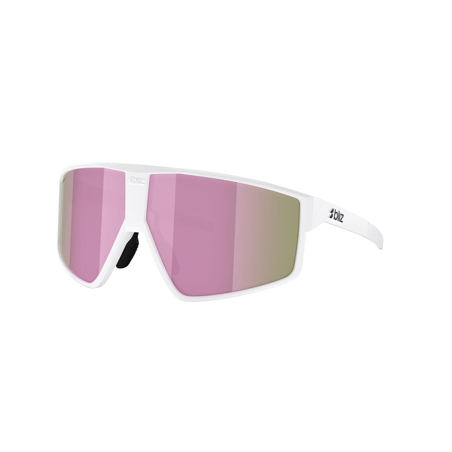 BLIZZ P002S Brille Weiß Matt Schirm Braun Rosa