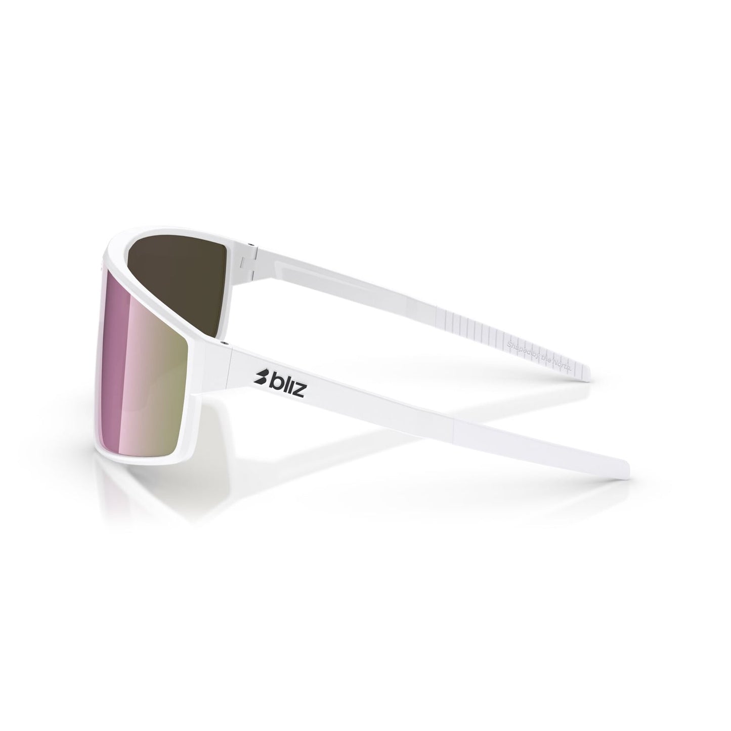 BLIZZ P002S Brille Weiß Matt Schirm Braun Rosa