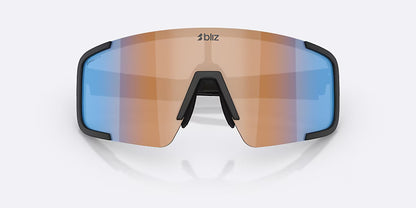Brille BLIZ P003 SMALL Mattschwarz Glas Coral/Orange Blau Iridium