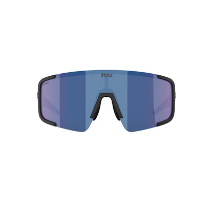 Brille BLIZ P003 Schwarz Matt Glas Blau Spiegel