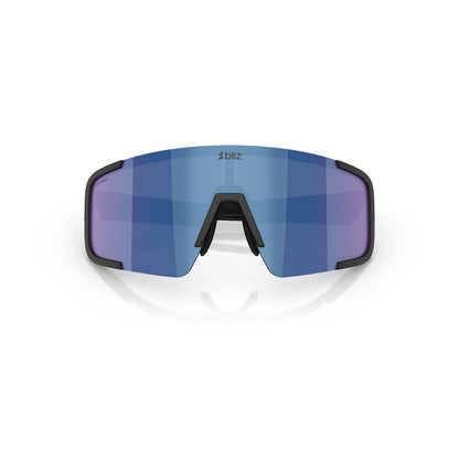 Brille BLIZ P003 Schwarz Matt Glas Blau Spiegel
