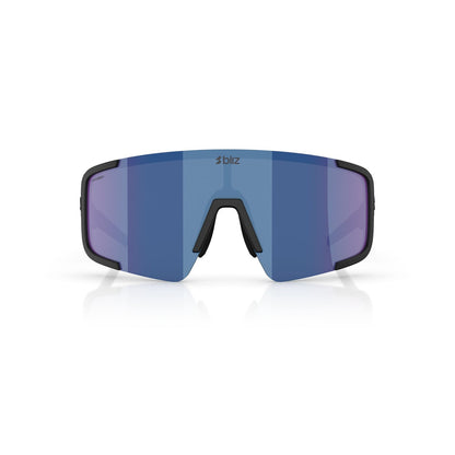 Brille BLIZ P003 Schwarz Matt Glas Blau Spiegel