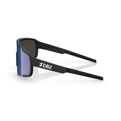 Brille BLIZ P003 Schwarz Matt Glas Blau Spiegel