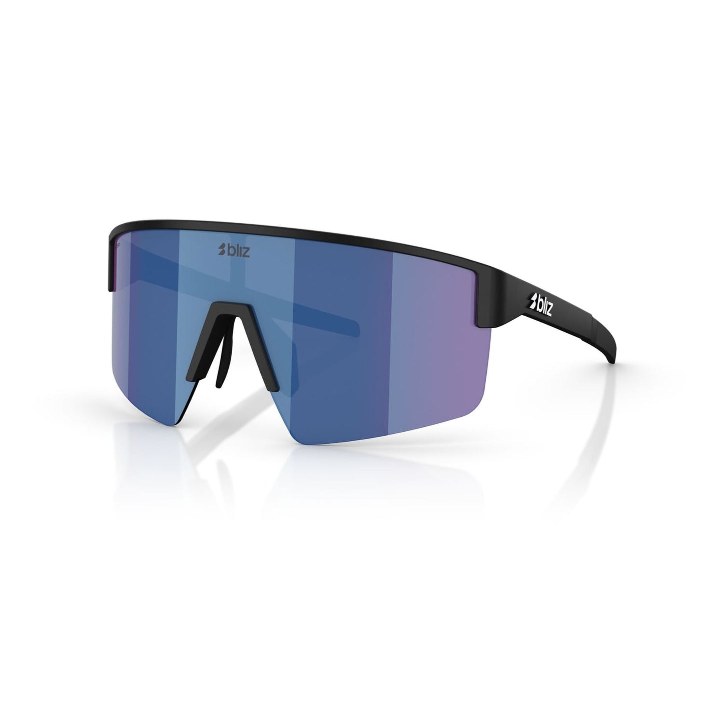 Brille BLIZ P004 Schwarz Matt Blue Mirror Bildschirm