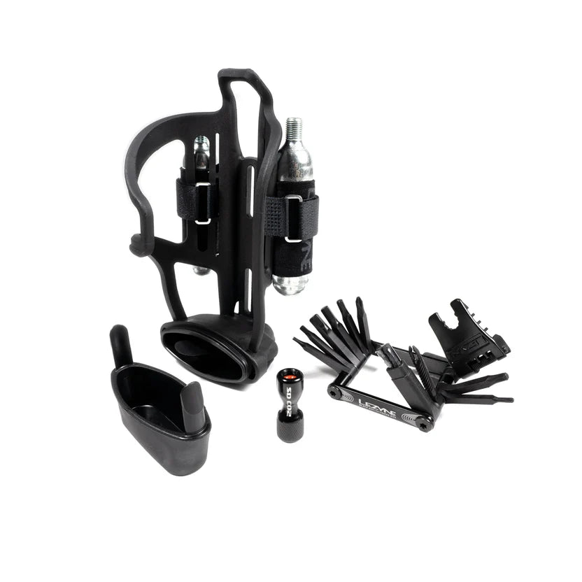Flaschenhalter und Werkzeughalter LEZYNE TUBELESS FLOW STORAGE Schwarz