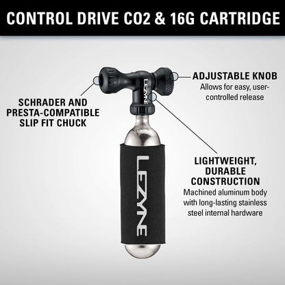 CO2-Pumpenkopf LEZYNE CONTROL DRIVE CO2 Silber