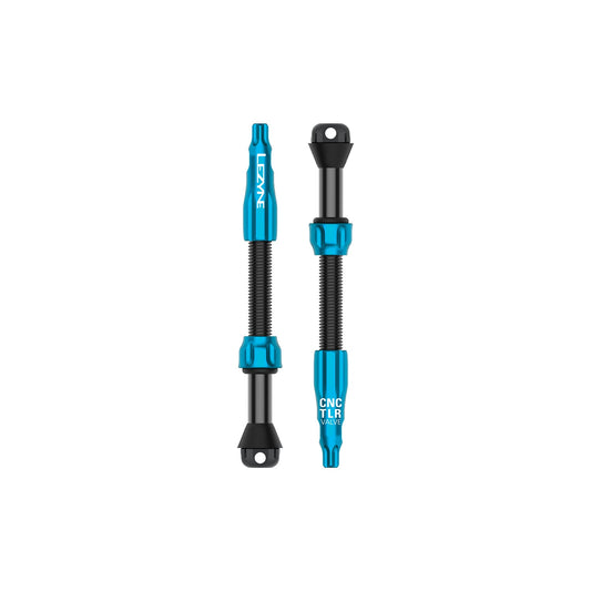 2er-Set LEZYNE CNC PRO Tubeless-Ventile 60 mm Blau