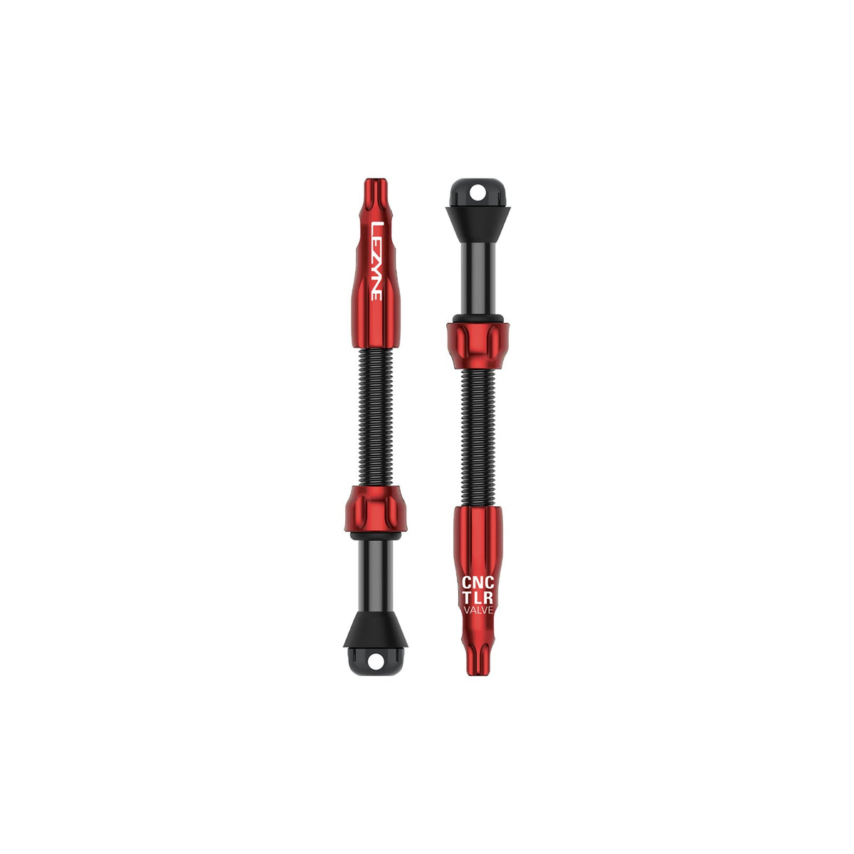 2er-Set LEZYNE CNC PRO Tubeless-Ventile 60 mm Rot