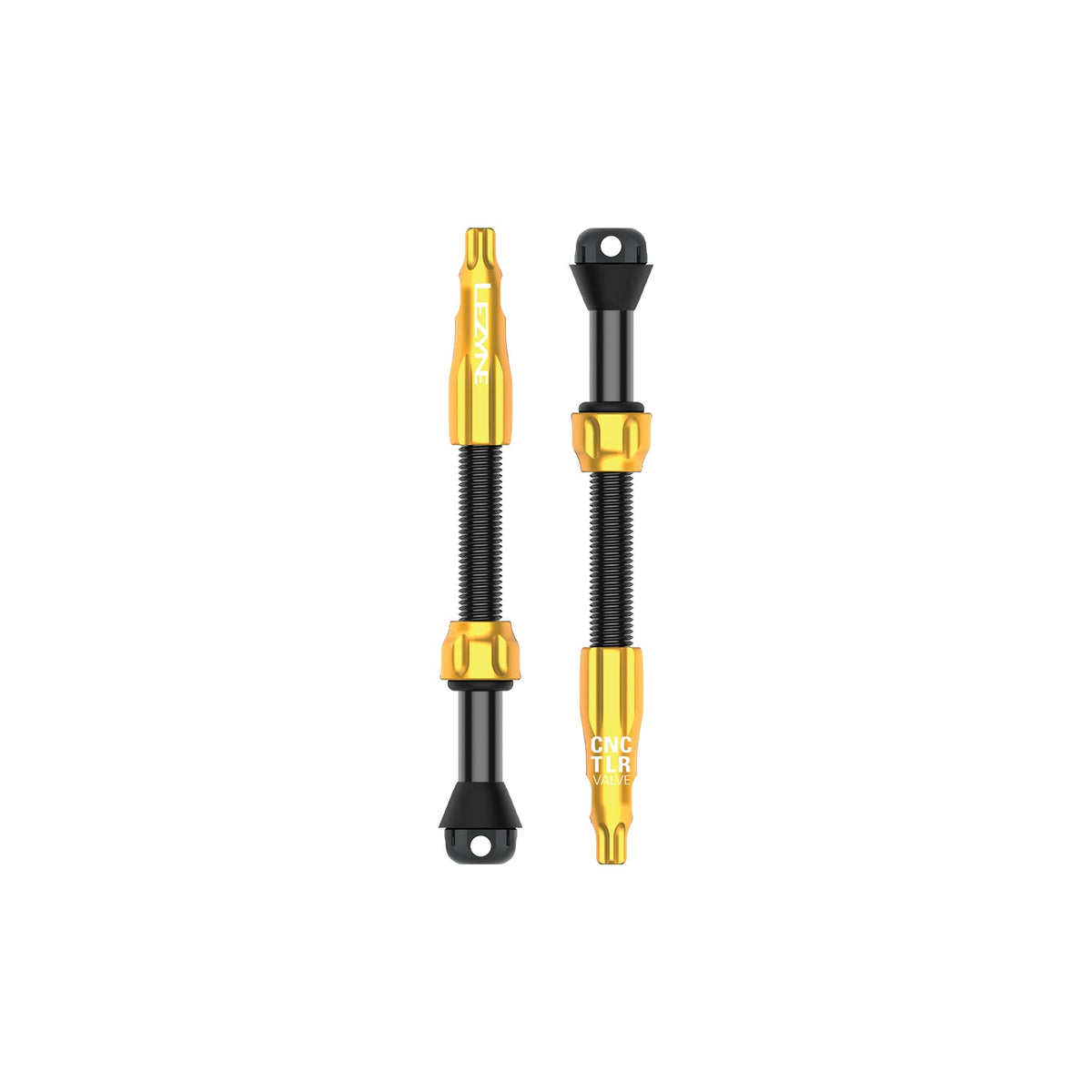 2er-Set LEZYNE CNC PRO Tubeless-Ventile 60 mm Gold