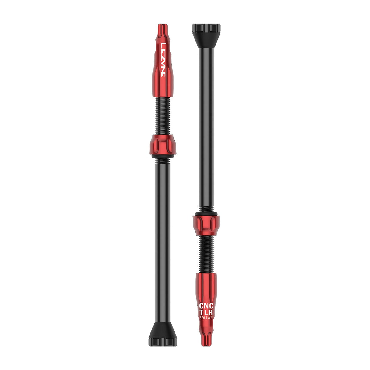 2er-Set LEZYNE CNC Tubeless-Ventile 80 mm Rot