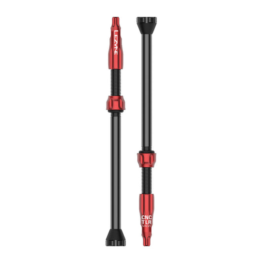 2er-Set LEZYNE CNC Tubeless-Ventile 80 mm Rot