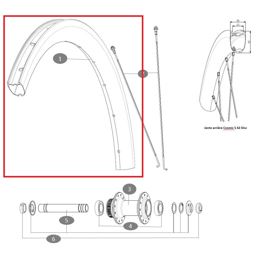 MAVIC COSMIC S42 Disc Felgensatz vorne/hinten
