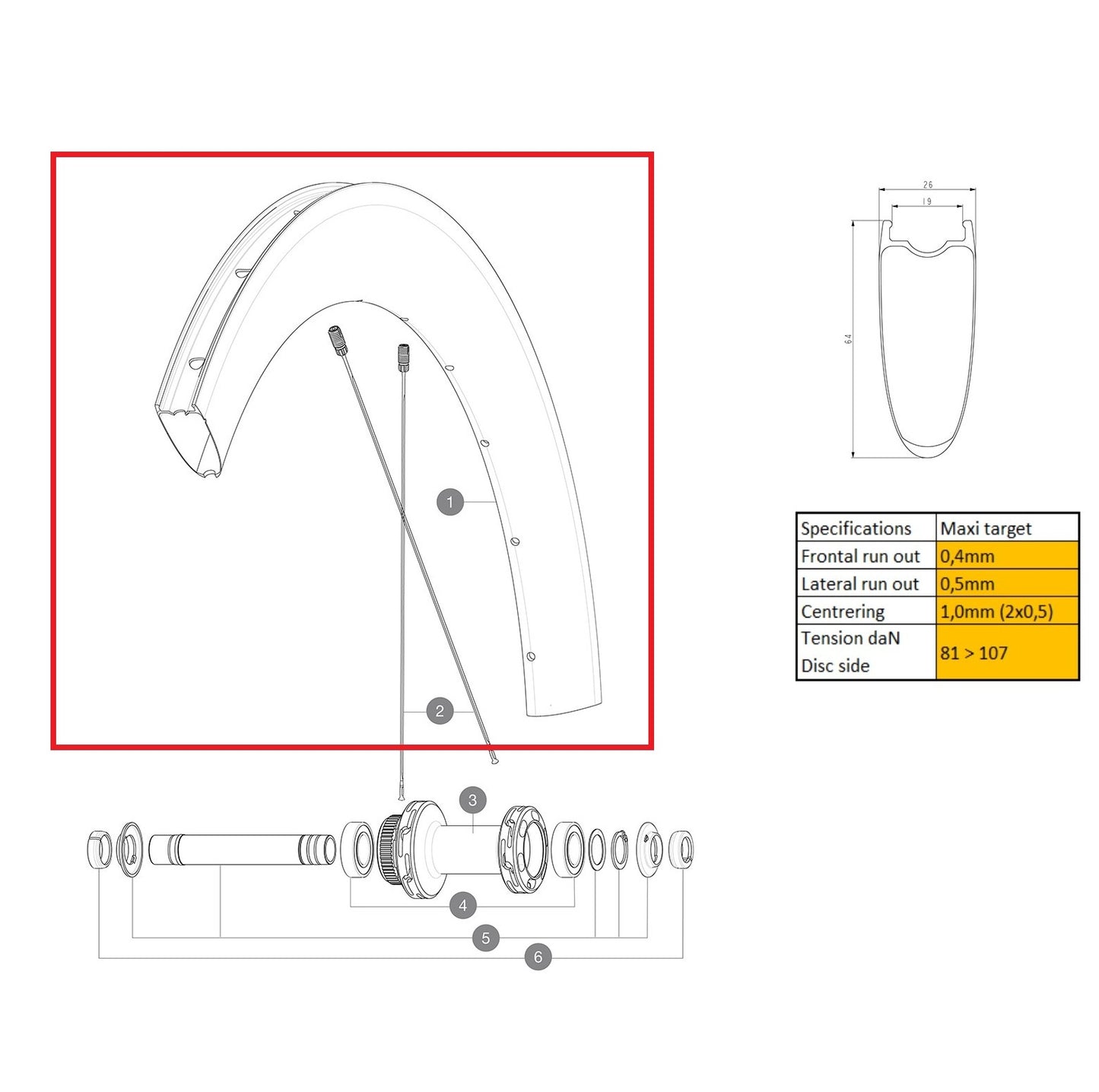 MAVIC COSMIC SL65 UD Disc Felgensatz vorne/hinten
