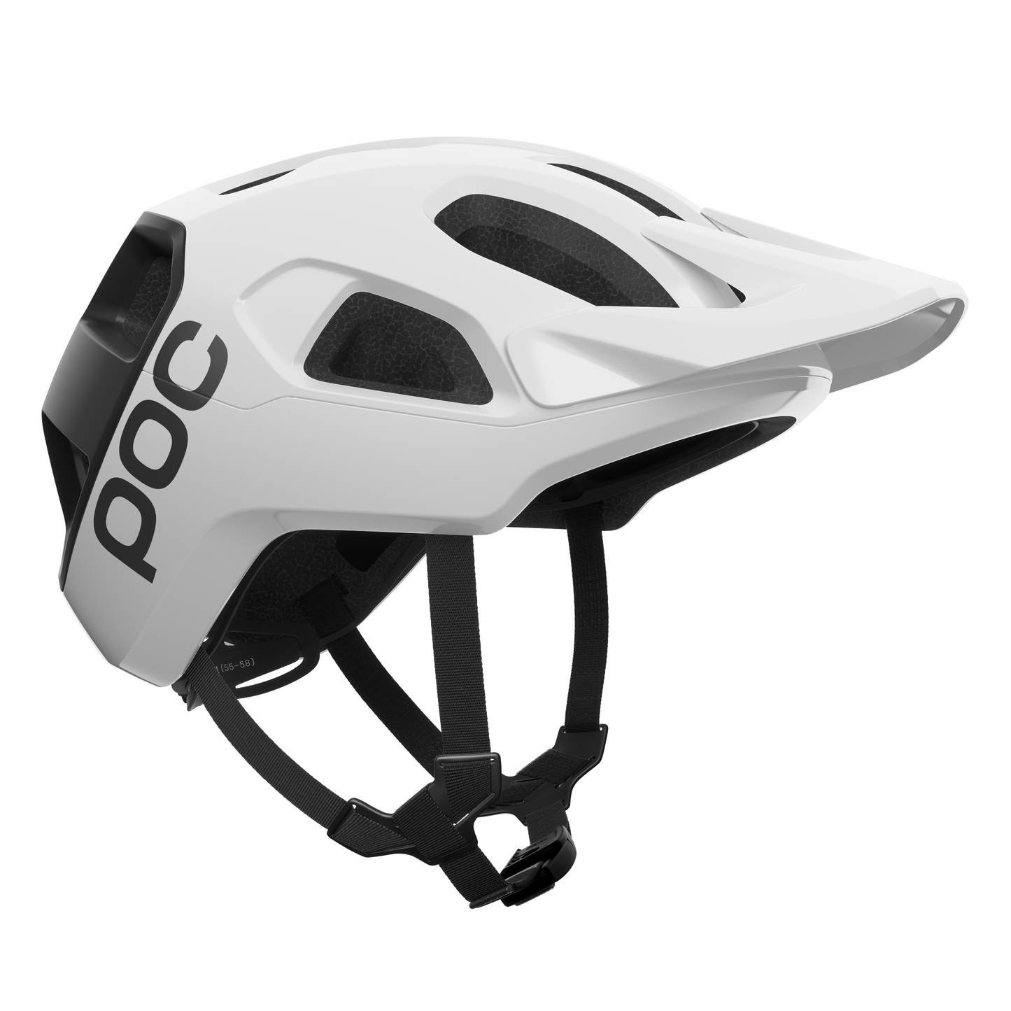 MTB-Helm POC CULARIS Weiss/Schwarz Matt Logo
