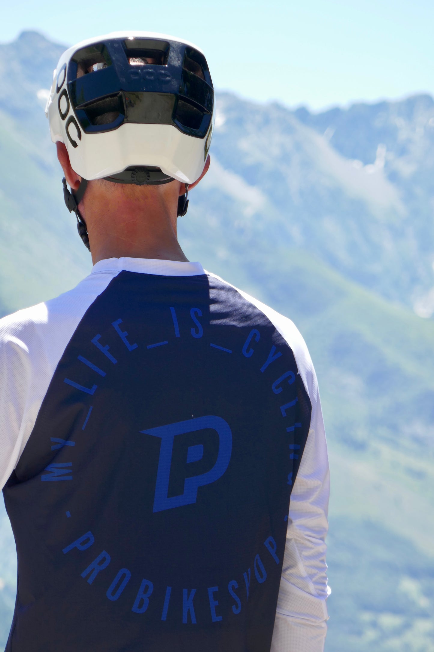 PROBIKESHOP FREERIDE Trikot Langarm Marine/Weiß