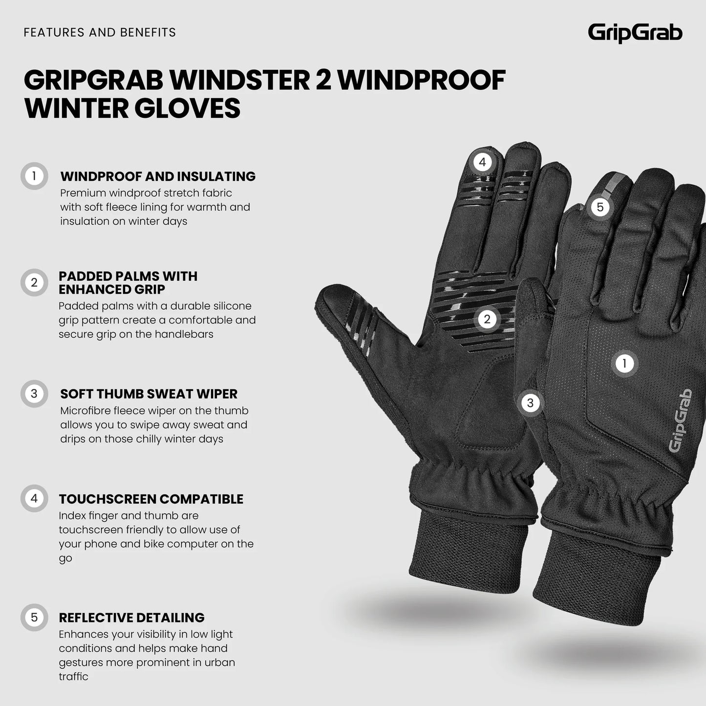 Handschuhe GRIPGRAB WINDSTER 2 WINDPROOF WINTER Gelb