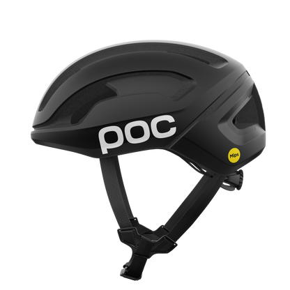 Rennradhelm POC OMNE AIR MIPS Logo Schwarz Matt/Weiß