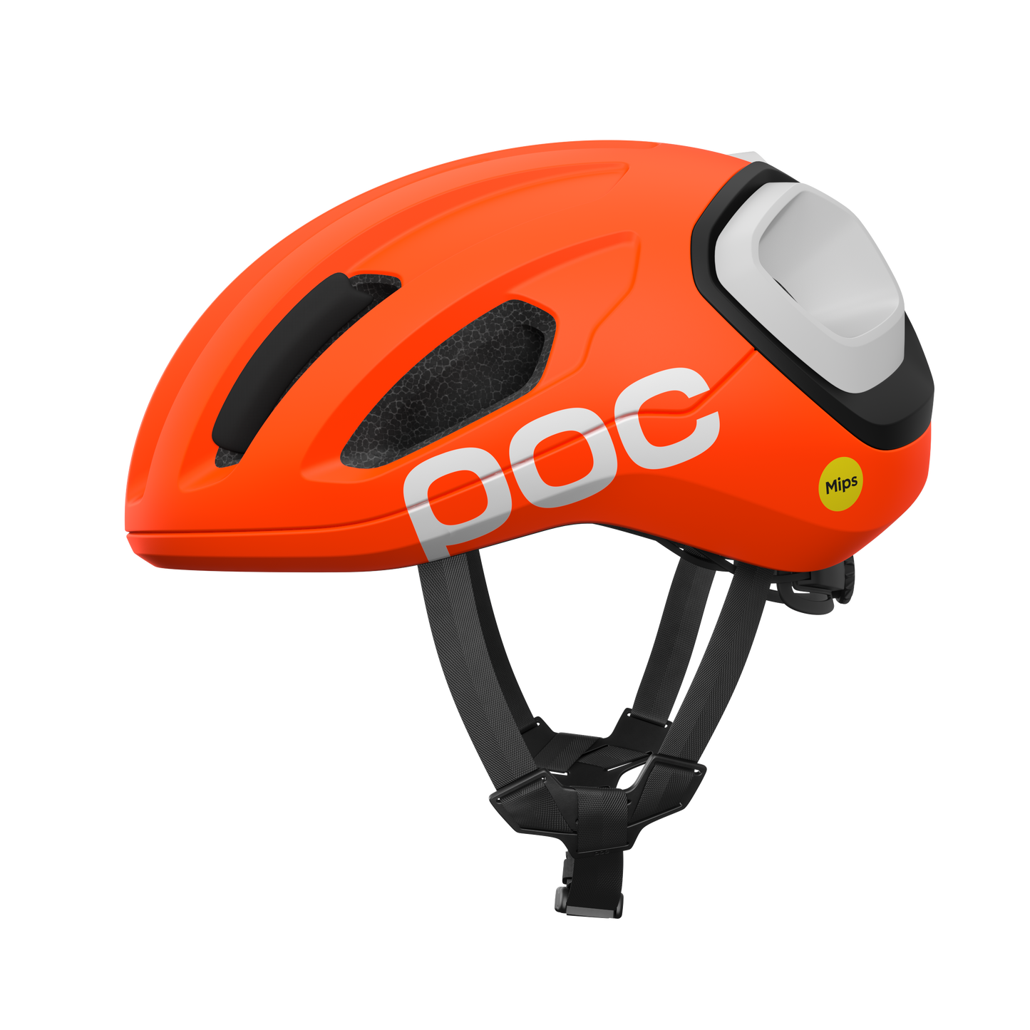 Rennradhelm POC AMIDAL Matt Orange/Matt Schwarz/Matt Weiß