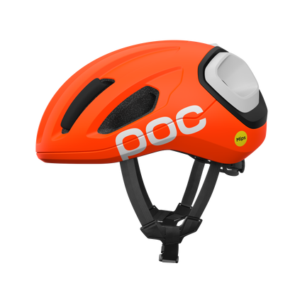 Rennradhelm POC AMIDAL Matt Orange/Matt Schwarz/Matt Weiß