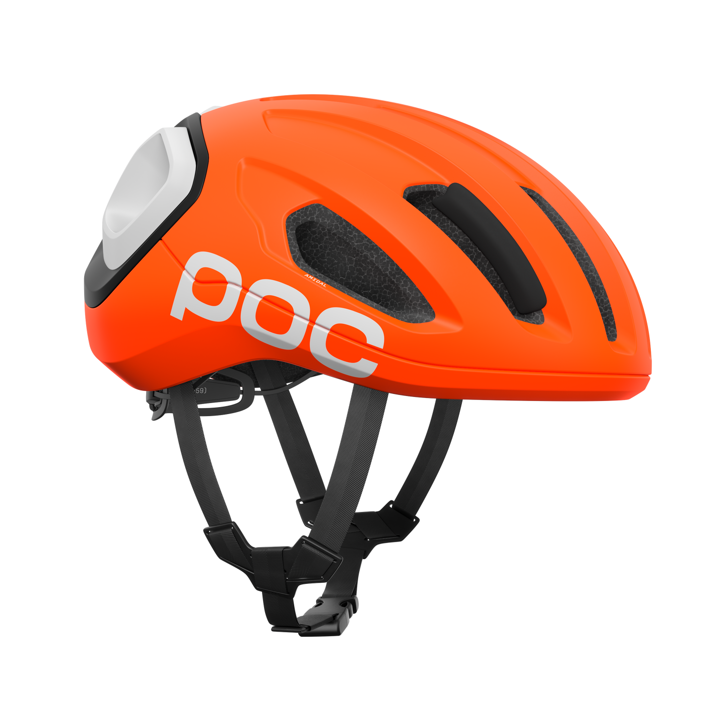 Rennradhelm POC AMIDAL Matt Orange/Matt Schwarz/Matt Weiß