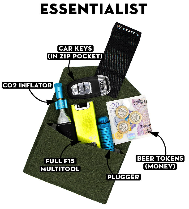PEATY'S HOLDFAST TRAIL TOOL Graue Werkzeugtasche