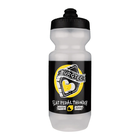 Trinkflasche BURGTEC GUZZLE Flat Pedal Thunder Transparent