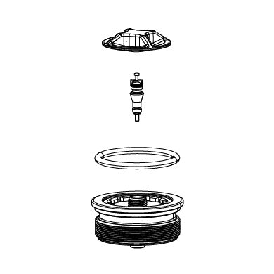 Air Kit ROCKSHOX TOP CAP - DOMAIN(2022) DBA 38MM (SPLINED CAP VALVE COVE)