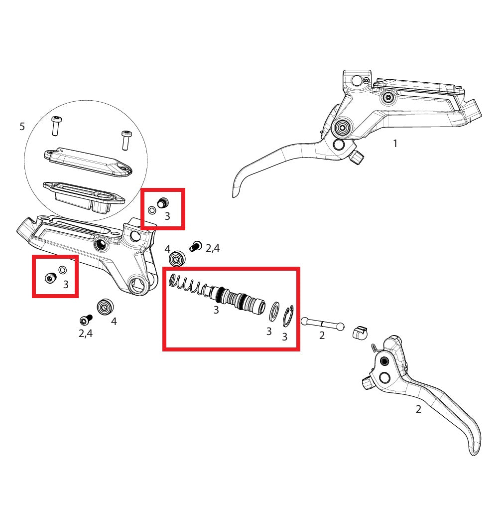 Service Kit SRAM Bremsen LEVEL ULTIMATE/SILVER STEALTH C1
