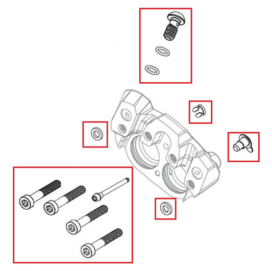 SRAM Rebuild Kit SRAM MAVEN Ultimate Bremssattel/Silver/Bronze