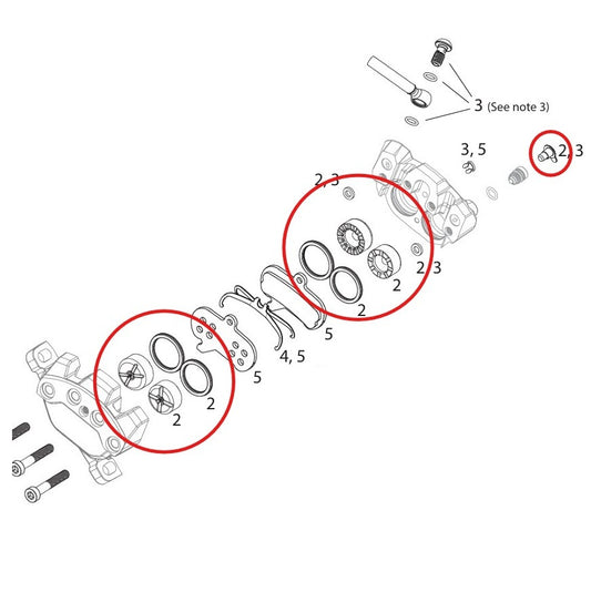 SRAM MAVEN Ultimate/Silver/Bronze Bremssattel-Kolbensatz