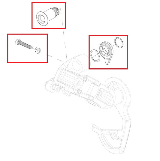 KIt Einstellschraube und Befestigung Umwerfer SRAM RED