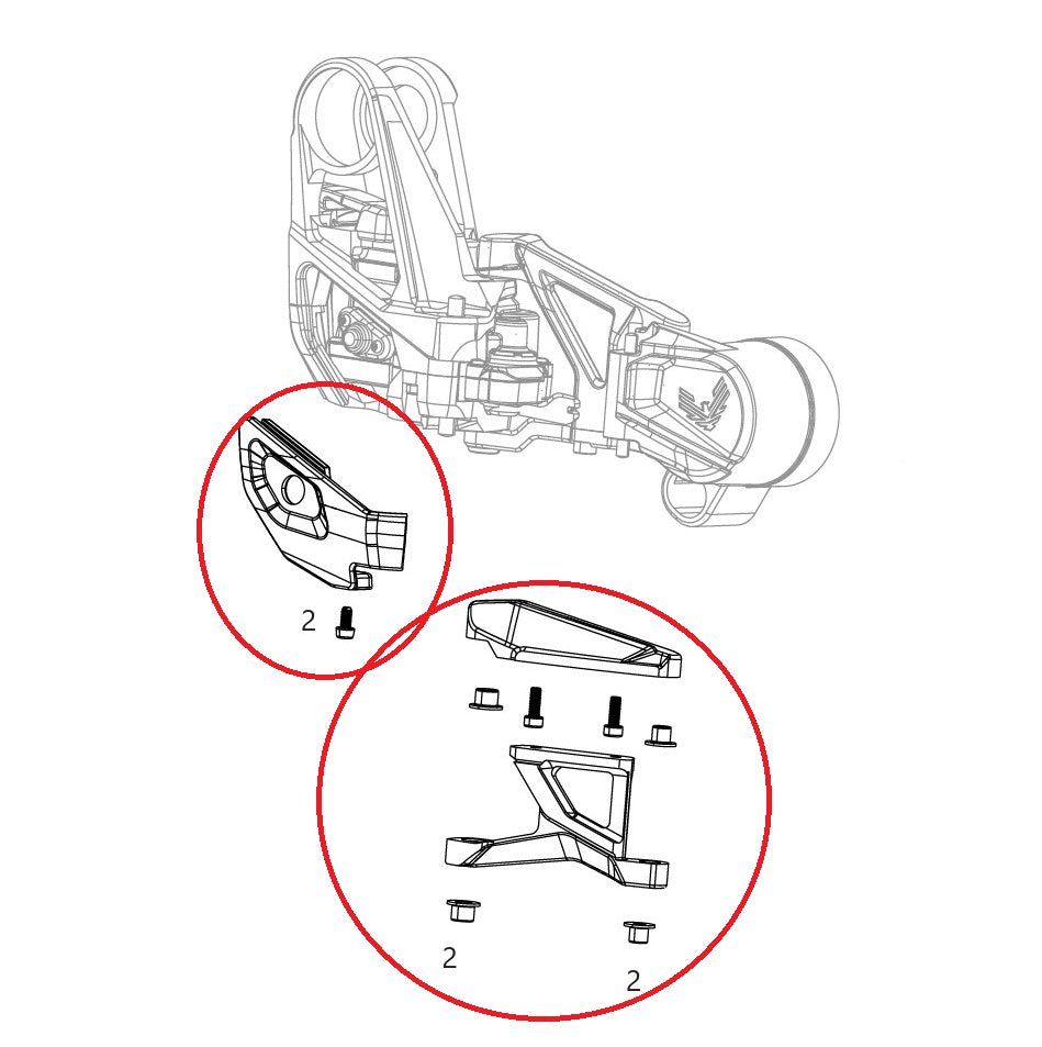 SRAM XX-SL T-Type Eagle AXS Umwerfer-Schutz-Kit