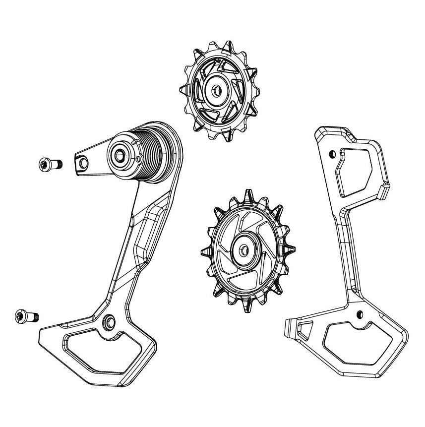 SRAM XX-SL T-TYPE EAGLE AXS Schaltauge und Schaltrollen