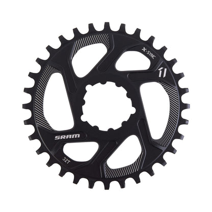 Einfach-Kettenblatt SRAM X-SYNC SCHMAL-BREIT BOOST 11-fach Direct Mount, 3 mm Versatz — Kettenblatt auf weißem Hintergrund
