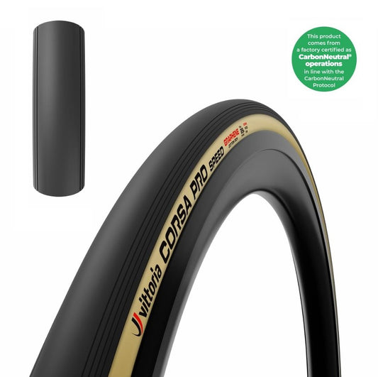 VITTORIA CORSA PRO SPEED WIDE Graphene G2.0 700c Tubeless Ready Reifen Weich Beige