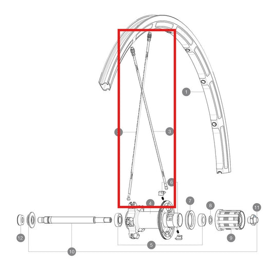 SET 10 AR SPEICHEN MAVIC M7/7 SFAL BK 298,5