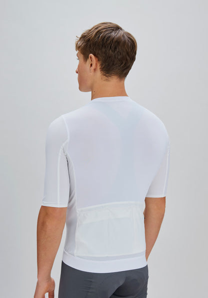 Maillot POC RACEDAY Kurzarm Weiß