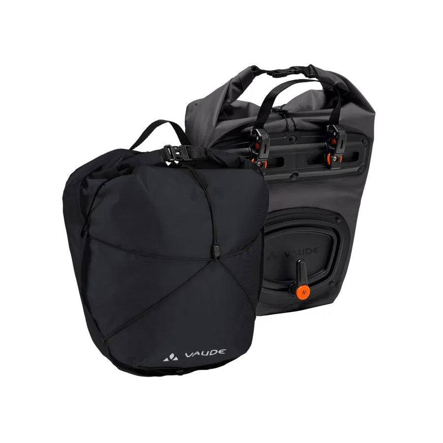 Paar VAUDE AQUA FRONT LIGHT 22 L Gepäckträgertasche Schwarz