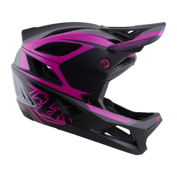 MTB-Helm TROY LEE DESIGNS STAGE 2 HIGH VIZ Grau/Neon Fuchsia