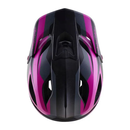 MTB-Helm TROY LEE DESIGNS STAGE 2 HIGH VIZ Grau/Neon Fuchsia