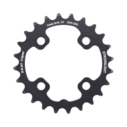Inneres Kettenblatt STRONGLIGHT SHIMANO XT M785 10-fach, 4-Loch, 64 mm — Kettenblatt auf weißem Hintergrund