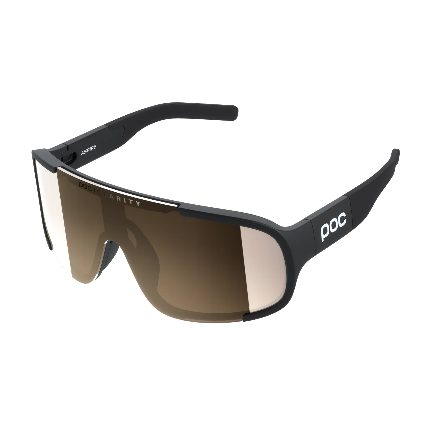POC ASPIRE Brille Schwarz Clarity Trail Partly Sunny Silver Glas