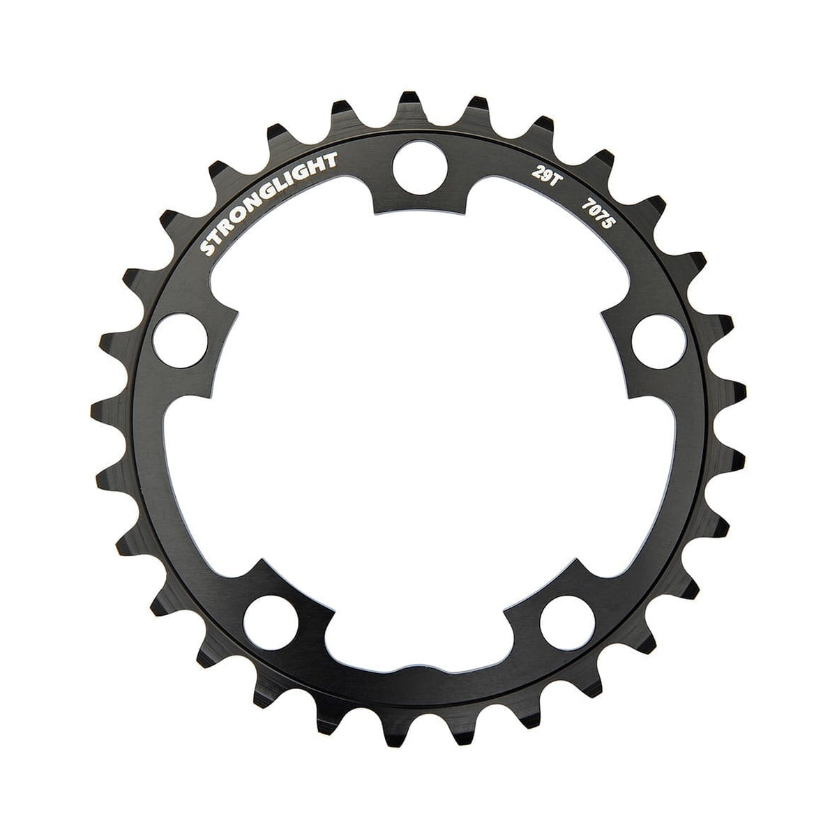 Inneres Kettenblatt STRONGLIGHT Edelstahl 9-fach, 5-Loch, 58 mm — Kettenblatt auf weißem Hintergrund