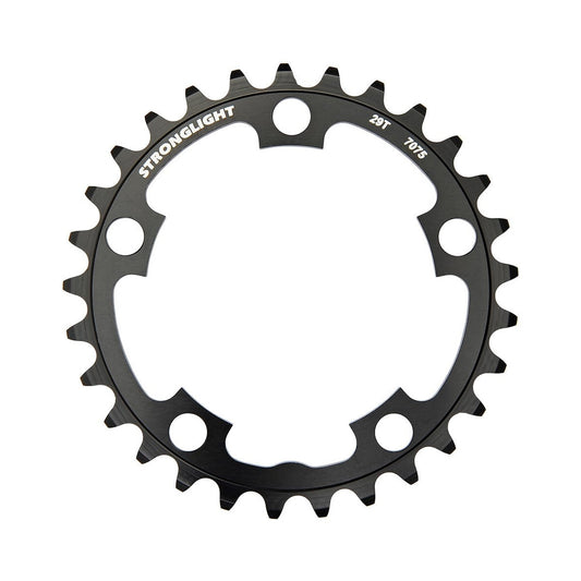 Inneres Kettenblatt STRONGLIGHT Edelstahl 9-fach, 5-Loch, 58 mm — Kettenblatt auf weißem Hintergrund