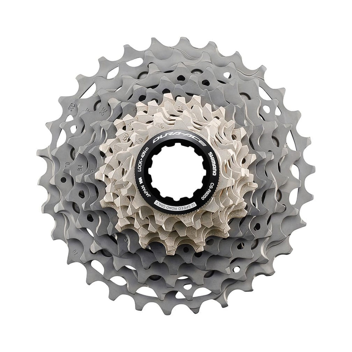 SHIMANO DURA-ACE CS-R9200 12-fach-Kassette – Hauptfoto vor weißem Hintergrund