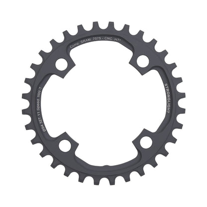 Einfach-Kettenblatt STRONGLIGHT HT3 SCHMAL-BREIT Sram X01 11-fach, 4-Loch, 94 mm — Kettenblatt auf weißem Hintergrund