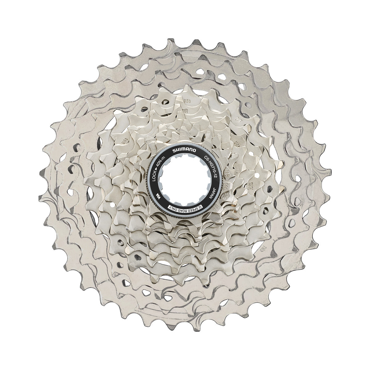 SHIMANO 105 CS-HG710 12-fach-Kassette – Hauptfoto vor weißem Hintergrund
