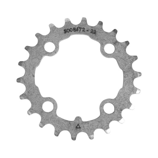 Inneres Kettenblatt STRONGLIGHT Edelstahl 9-fach, 4-Loch, 64 mm — Kettenblatt auf weißem Hintergrund