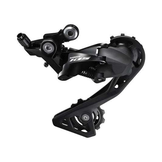 SHIMANO 105 R7000-GS Schaltwerk, 11-fach, mittellanger Käfig, schwarz – Produktansicht auf weißem Hintergrund